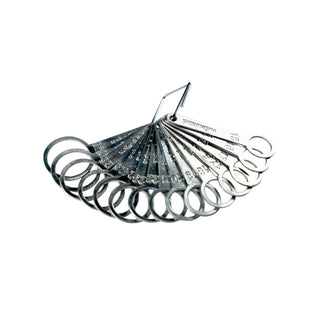 Calibrador Argollas para UVA, 15 argollas 15 a 28mm incluye 17,5 metálico
