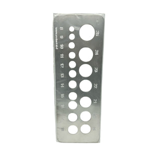 Calibrador Regla Metálico Uva-Berries 18 calibres  8 a 25mm