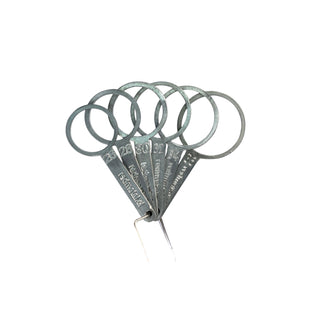 Calibrador Argollas para Nueces, metálico 6pcs 26 a 36mm