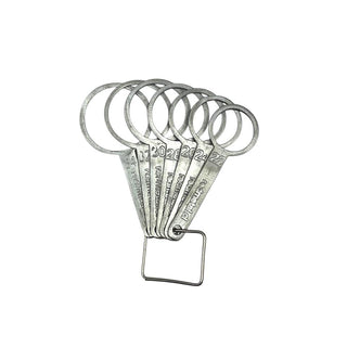 Calibrador Argolla para Cerezas, metálico 7 argollas  22 a 34mm