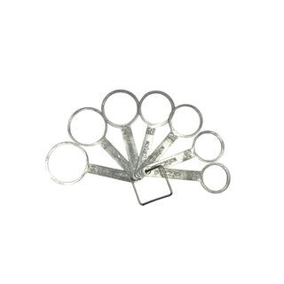 Calibrador Argolla para Cerezas, metálico 7 argollas  22 a 34mm
