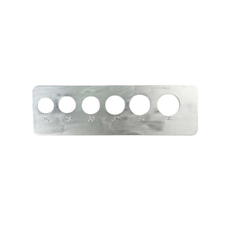 Calibrador Regla Metálico Nueces 6 calibres 26 a 36mm