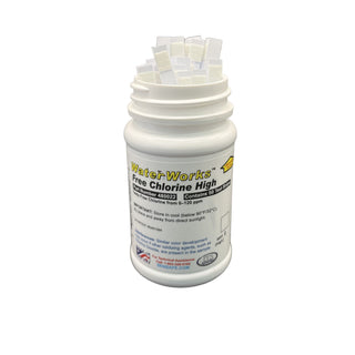 Medidor de Cloro Libre 0-120 ppm, 50 Tiras Reactivas