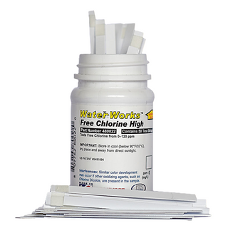 Medidor de Cloro Libre 0-120 ppm, 50 Tiras Reactivas