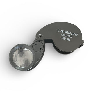 Lupa 40X-25mm con luz led